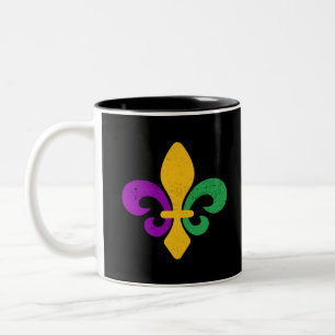 Mardi Gras Lilie Zweifarbige Tasse