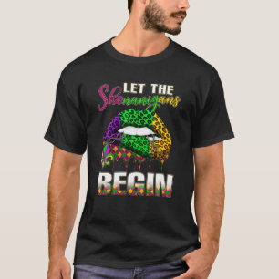 Mardi Gras Lipno Kostüme Frauen Lass Shenaniga T-Shirt
