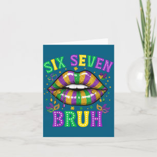 Mardi gras Lippen sechs sieben bruh New Orleans 6 Karte