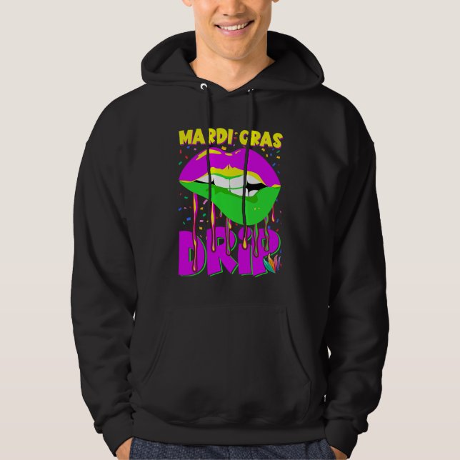Mardi Gras lips Hoodie (Vorderseite)
