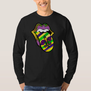 Mardi Gras Lips Lila Kostüme und T-Shirt