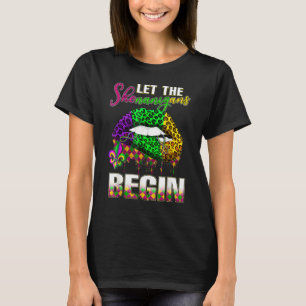 Mardi Gras Lips Queen Carnival Kostüm Lila & Go T-Shirt