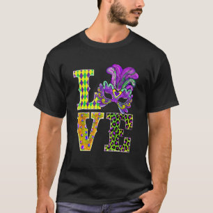 Mardi Gras Love Leopard Kostüm-Shirt Carnaval Par T-Shirt