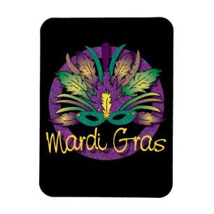 Mardi Gras Magnet - Schlicht