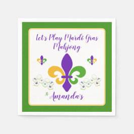 Mardi Gras Mahjong NAME Green Gold Purple Fleur de Serviette