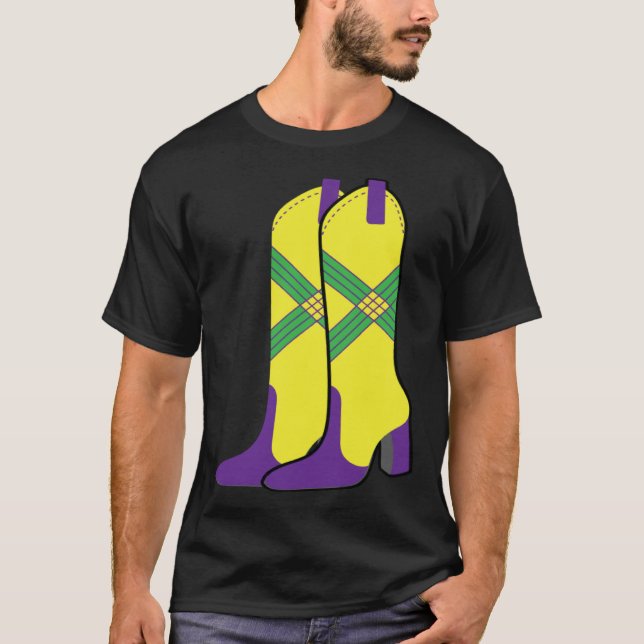 Mardi Gras Majorettes Boots Funny Parade Festival  T-Shirt (Vorderseite)