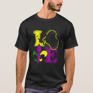 Mardi Gras Mardi Gras 2023 Perlen Maske Federn 1 T-Shirt