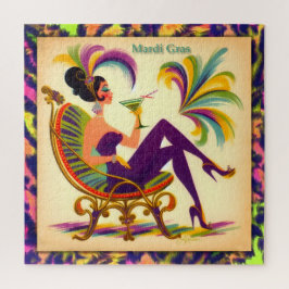 Mardi Gras Martini Woman Puzzle