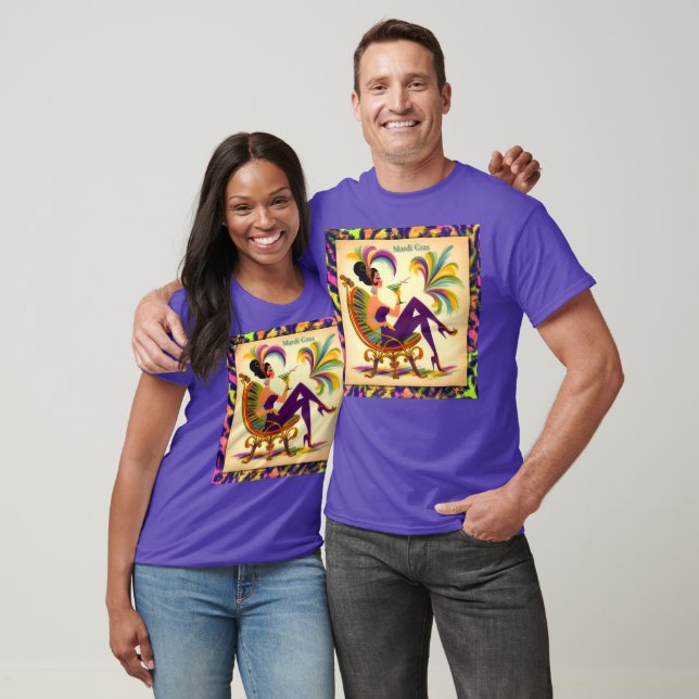 Mardi Gras Martini Woman T-Shirt (Unisex)