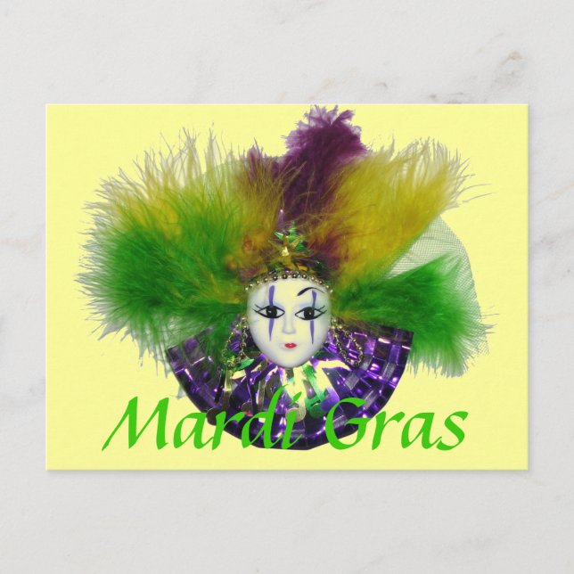 Mardi Gras Mask 2 Postkarte (Vorderseite)