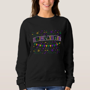 Mardi Gras Mask and Beads, leidenschaftlicher Assi Sweatshirt