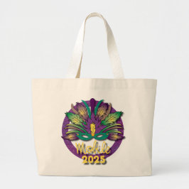 Mardi Gras Mask Bag 2025 - Mobile, AL Jumbo Stoffbeutel