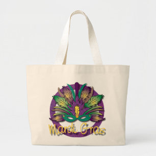 Mardi Gras Mask Bag Jumbo Stoffbeutel