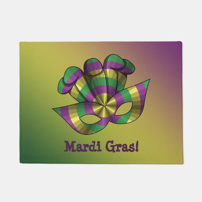 Mardi Gras Mask Doormat Fußmatte (Vorderseite)