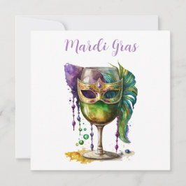 Mardi Gras Mask Einladung