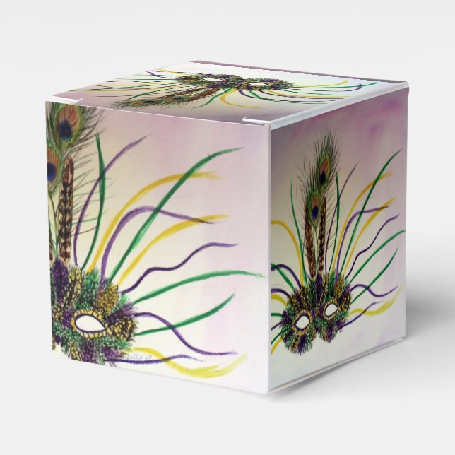 Mardi Gras Mask Gastgeschenk Custom Geschenkboxen Geschenkschachtel (Vorderseite)