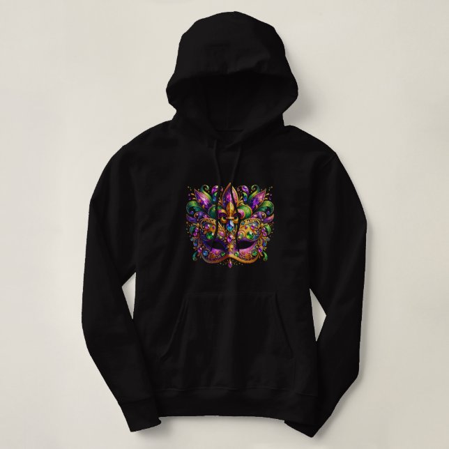 Mardi Gras Mask  Hoodie (Design vorne)