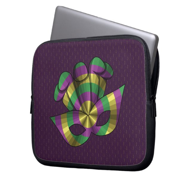 Mardi Gras Mask Laptop Case (Vorderseite Links)