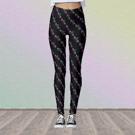 Mardi Gras Mask Lila-Green-Gold-Glitzern Leggings