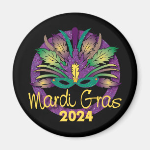 Mardi Gras Mask Magnet - 2024