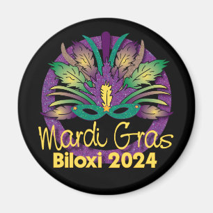 Mardi Gras Mask Magnet - 2024 - Biloxi, MS