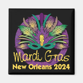 Mardi Gras Mask Magnet - 2024 - New Orleans