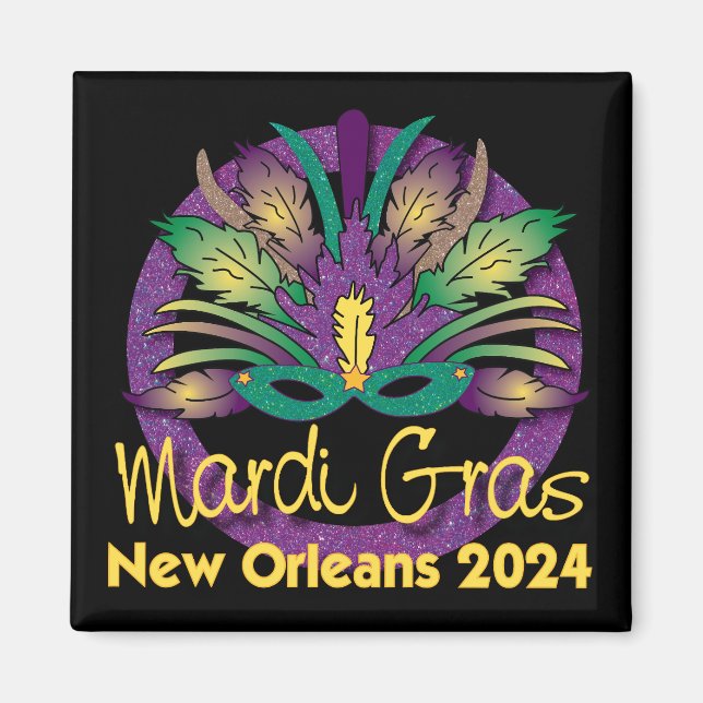 Mardi Gras Mask Magnet - 2024 - New Orleans (Vorne)