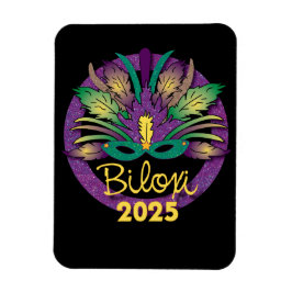 Mardi Gras Mask Magnet - 2025 - Biloxi, MS