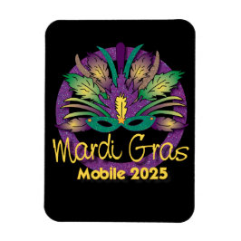Mardi Gras Mask Magnet - 2025 - Mobile