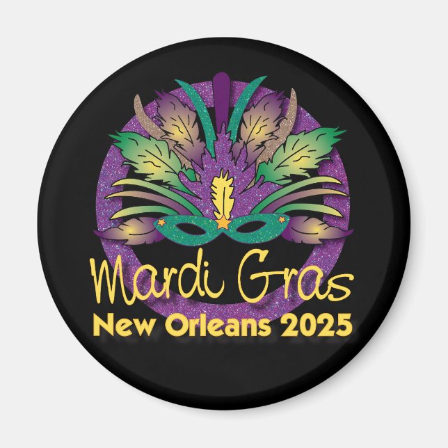 Mardi Gras Mask Magnet - 2025 - New Orleans (Vorne)