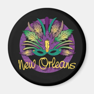 Mardi Gras Mask Magnet - New Orleans, LA