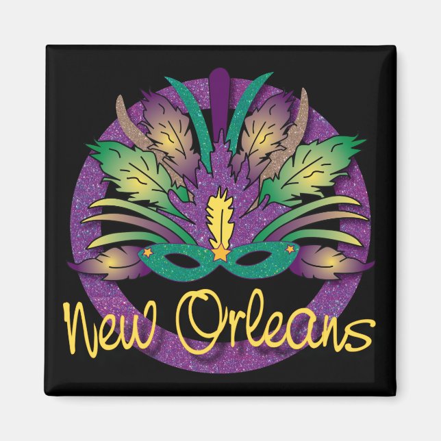 Mardi Gras Mask Magnet - New Orleans, LA (Vorne)