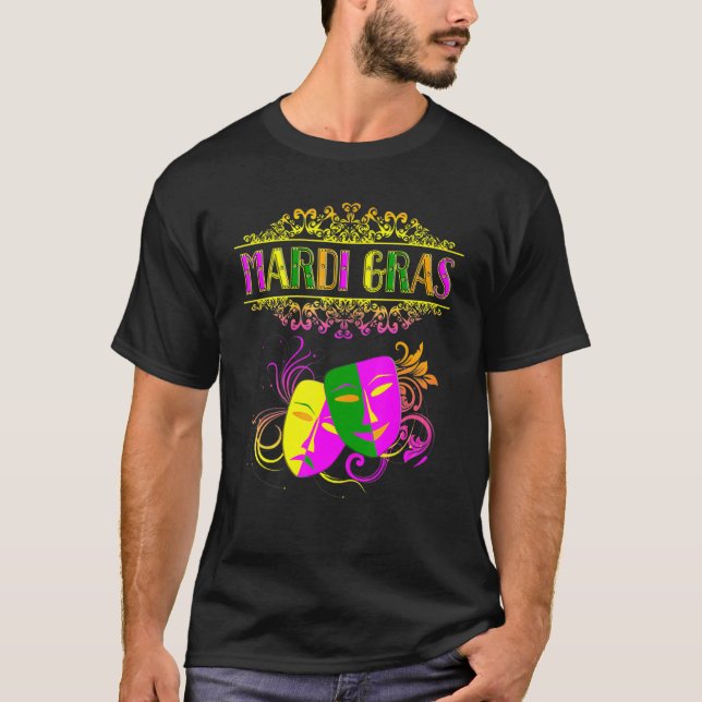 Mardi Gras Mask Mardi Gras Outfit for Women T-Shirt (Vorderseite)