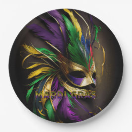 Mardi Gras Mask Pappteller