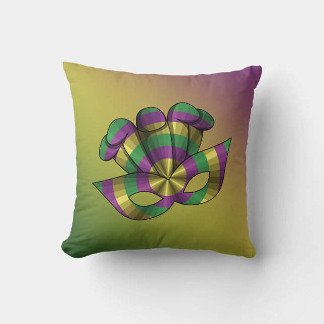 Mardi Gras Mask Pillow Kissen (Vorderseite)
