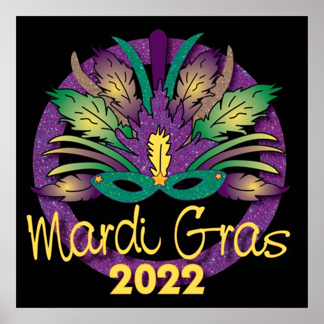 Mardi Gras Mask Poster - 2022 (Vorne)