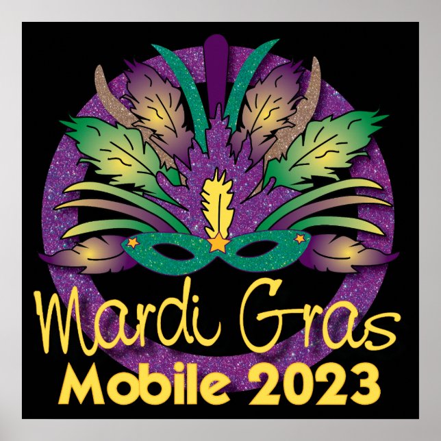 Mardi Gras Mask Poster - 2023 - Mobile (Vorne)