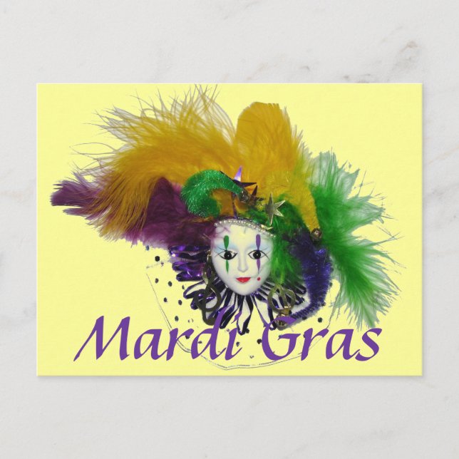 Mardi Gras Mask Postkarte (Vorderseite)