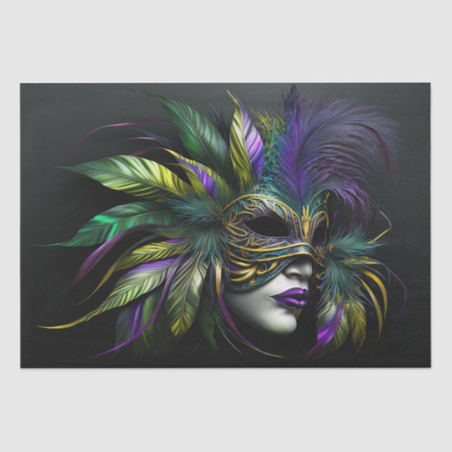 Mardi Gras Mask Seidenpapier (Vorderseite)