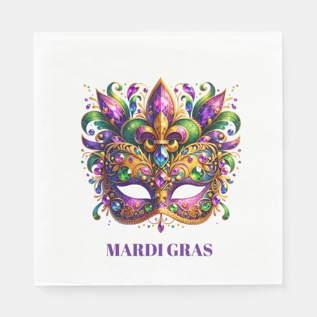 Mardi Gras Mask  Serviette (Vorderseite)