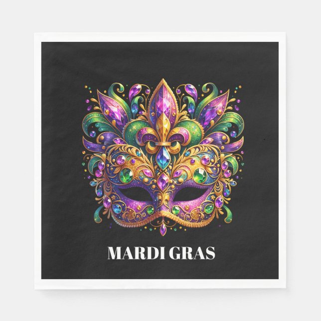 Mardi Gras Mask  Serviette (Vorderseite)