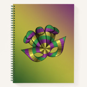 Mardi Gras Mask Spiralblock Notizbuch