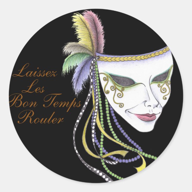 Mardi Gras Mask Stickers (Vorderseite)