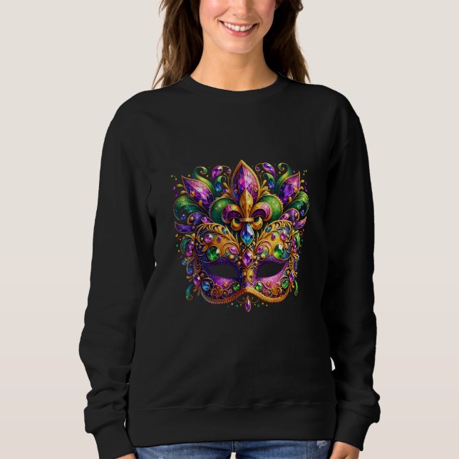 Mardi Gras Mask  Sweatshirt (Vorderseite)