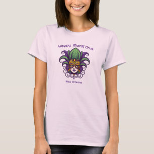 💚 💜 💛 Mardi Gras Mask T-Shirt