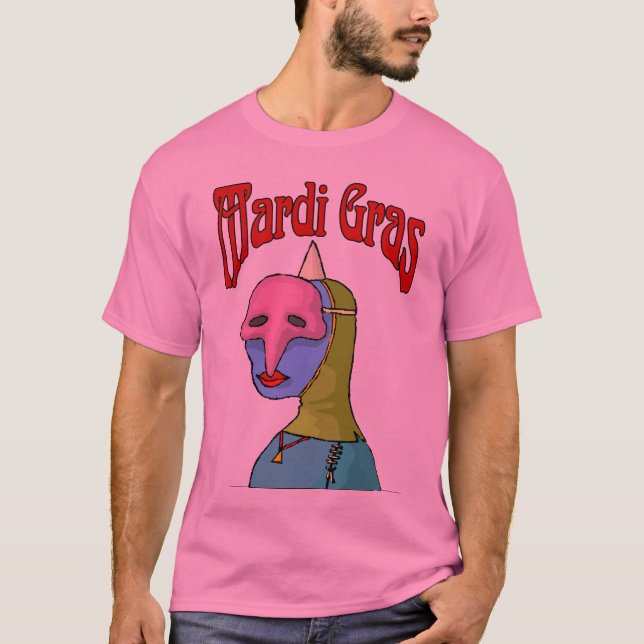 Mardi Gras Mask T-Shirt (Vorderseite)