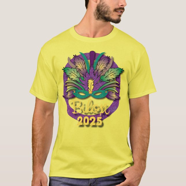 Mardi Gras Mask T - Shirt 2025 - Biloxi (Vorderseite)