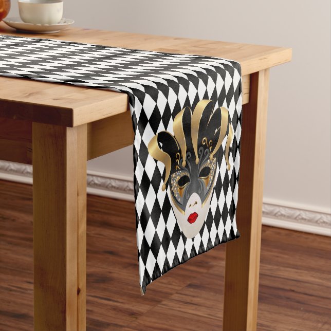 Mardi Gras Mask Table Runner Mittelgroßer Tischläufer (Beispiel)
