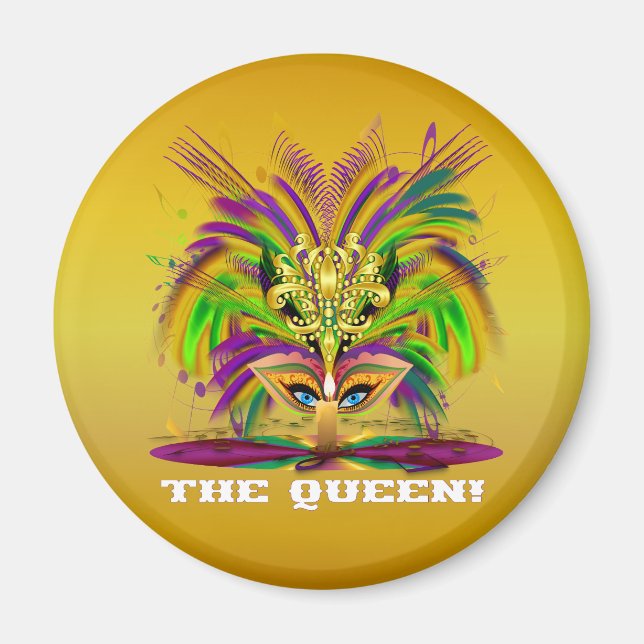 Mardi-Gras-Mask-The-Queen-V-4 Magnet (Vorne)
