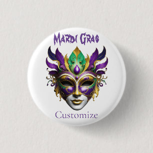 Mardi Gras Mask Thunder_Cove Button